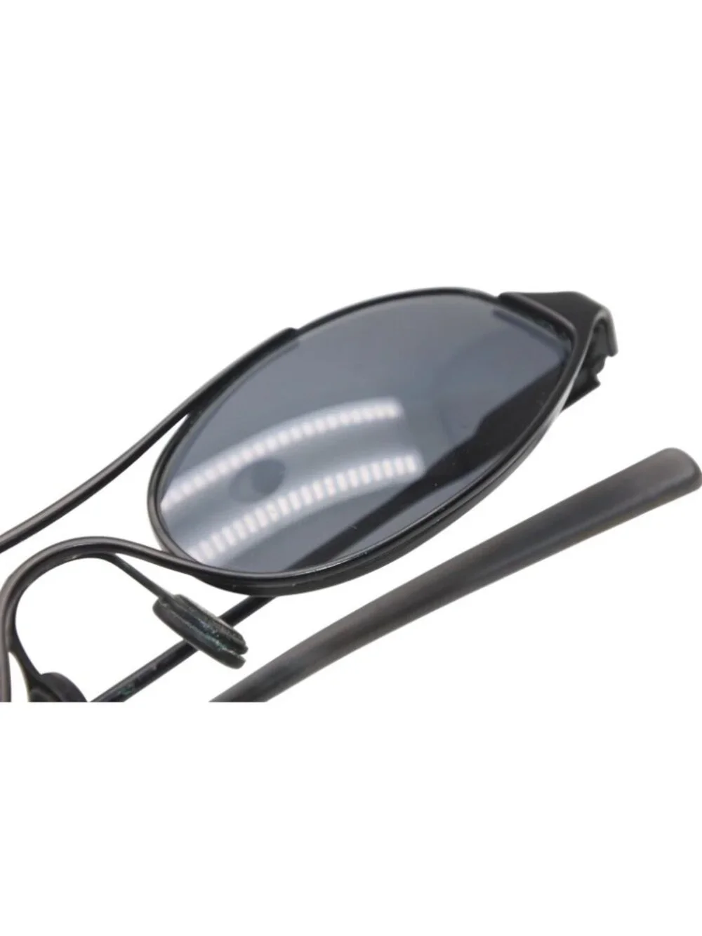 Prada Oval Sunglasses Eyewear Metal Acetate Black